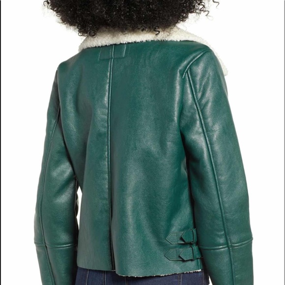 Moto jacket with faux shearling lining - Picture 2 of 2